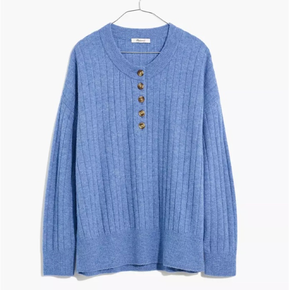 NWT Madewell Blue Bowden Sweater